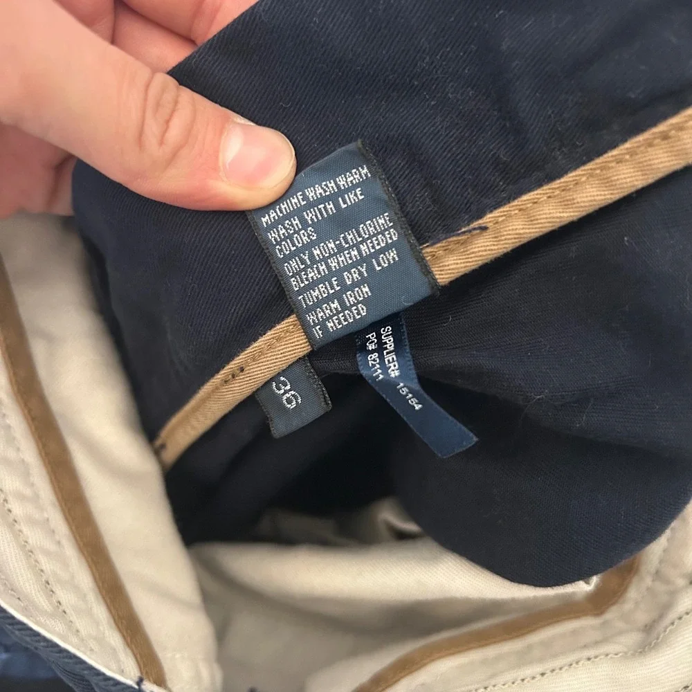 Vintage Y2k Ralph Lauren Polo Chinos 36 Navy Gellar Fatigue Cargo Shorts Utility